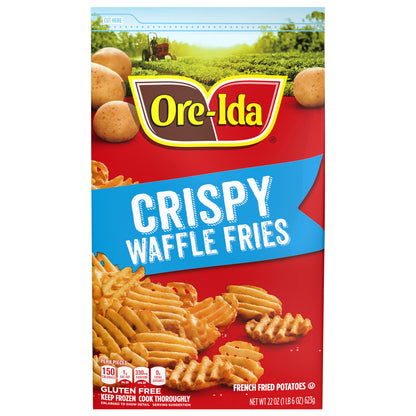 Ore-Ida Golden Waffle French Fries Fried Frozen Potatoes, 22 oz Bag