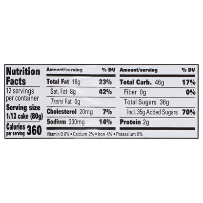 Rich's Sinfully White Cake 34 oz