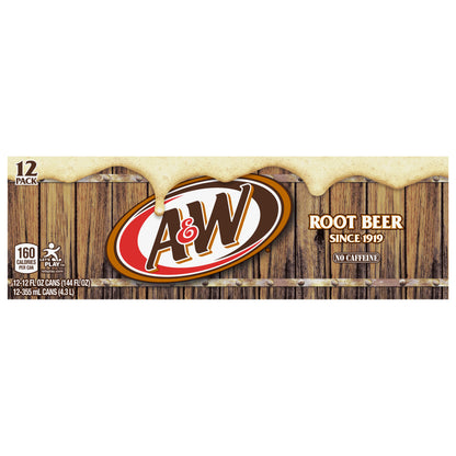 A&W 12 Pack No Caffeine Soda 12-12 fl oz Cans