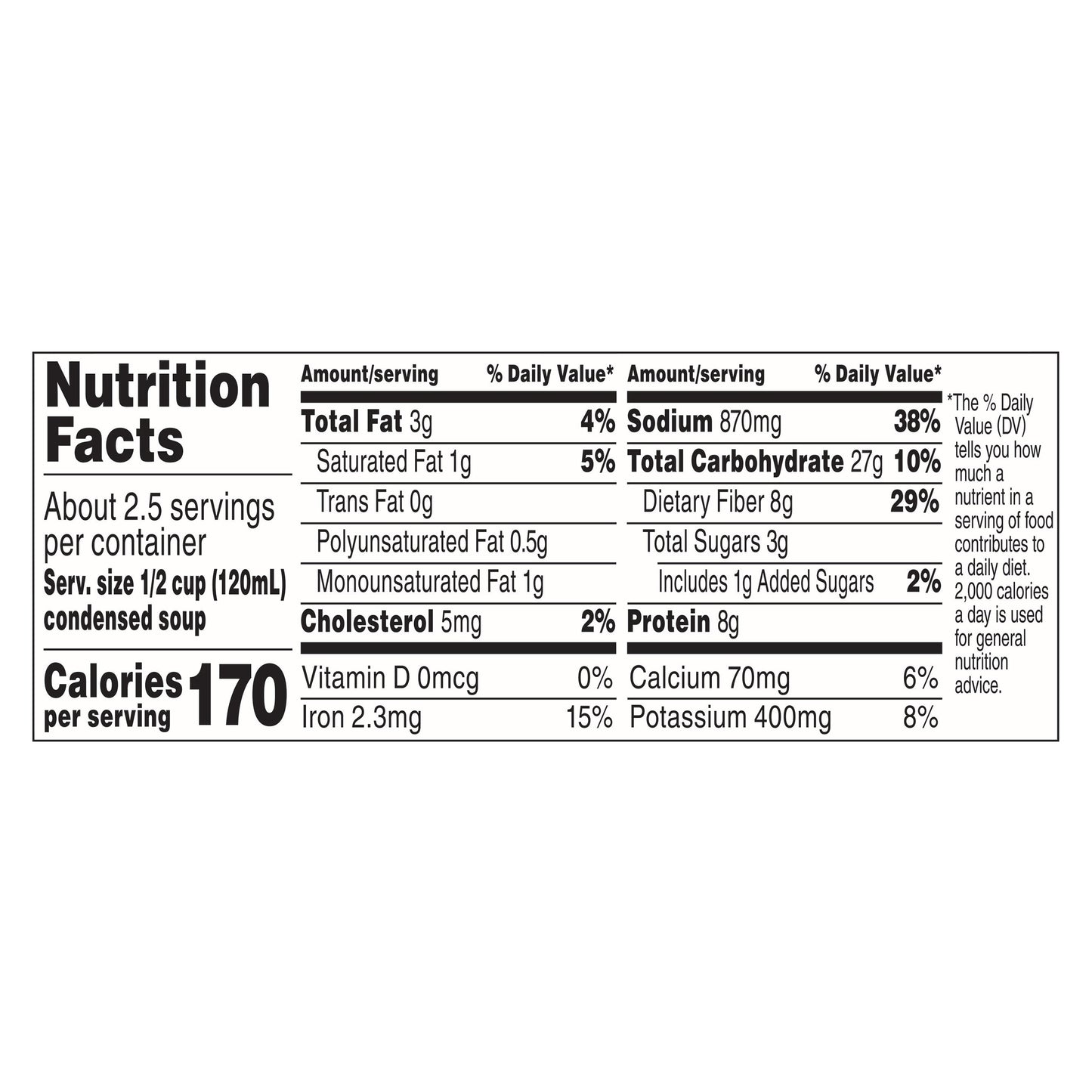 Campbell's Bean with Bacon Condensed Soup 11.25 oz