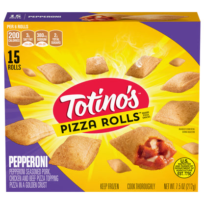 Totino's Pizza Rolls, Pepperoni, 15 ct, 7.5 oz. Bag  (frozen)