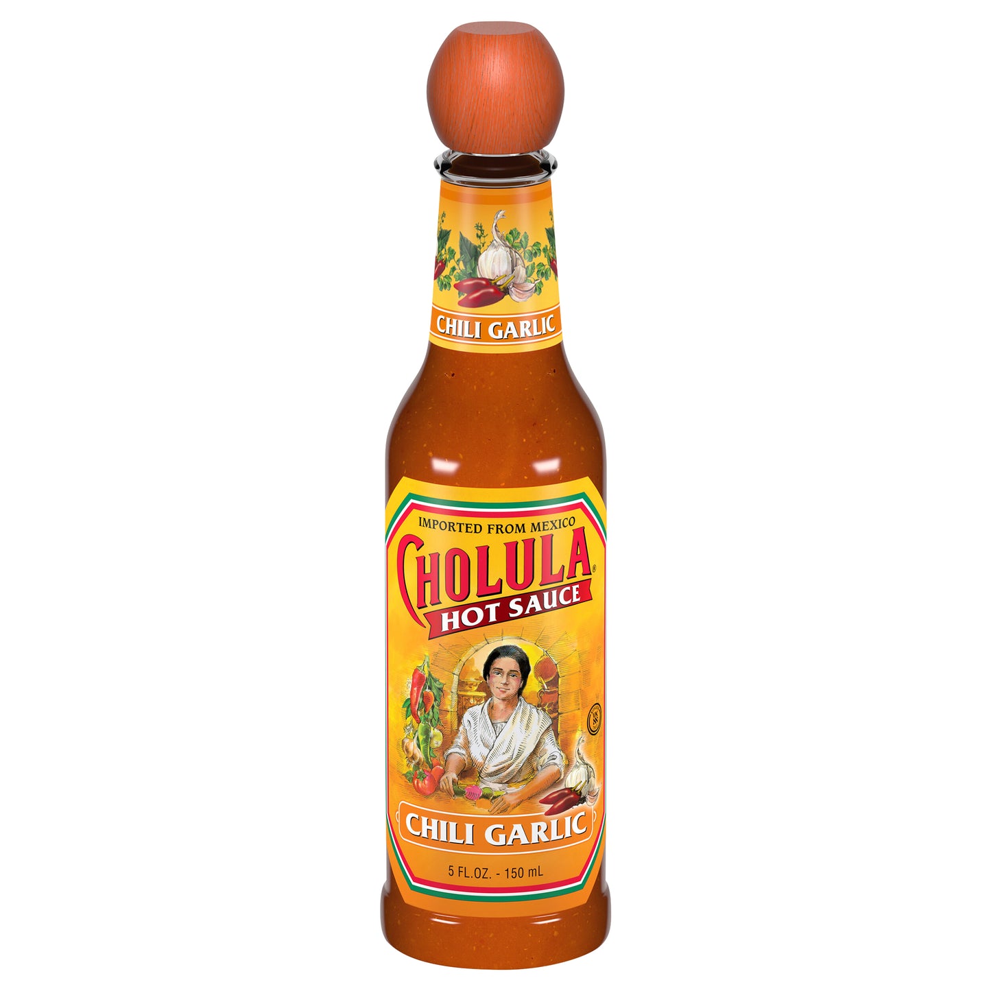 Cholula Chili Garlic Hot Sauce, 5 fl oz