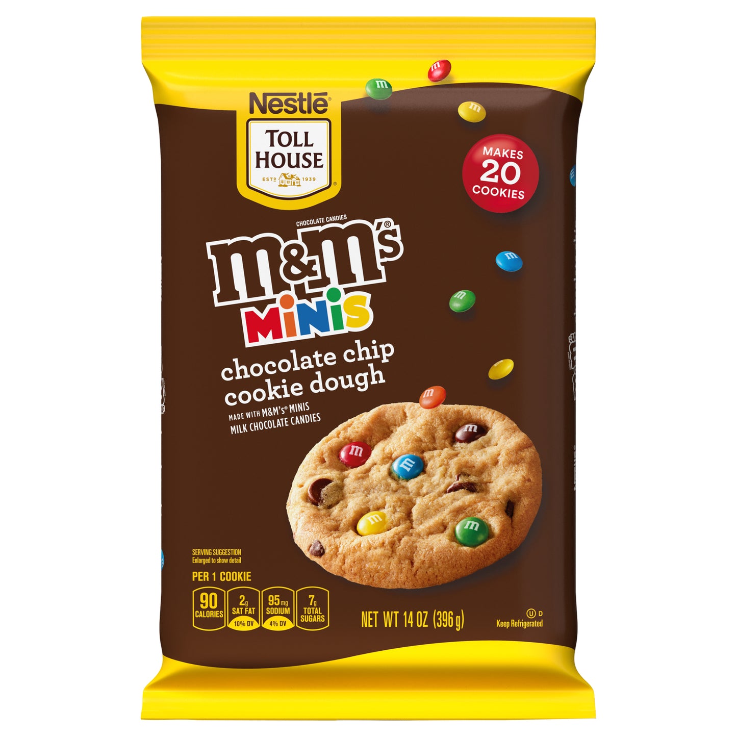 Toll House M&M's Minis Chocolate Chip Cookie Dough 14 oz