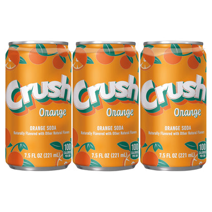 Crush Orange Soda, 7.5 fl oz cans, 6 pack