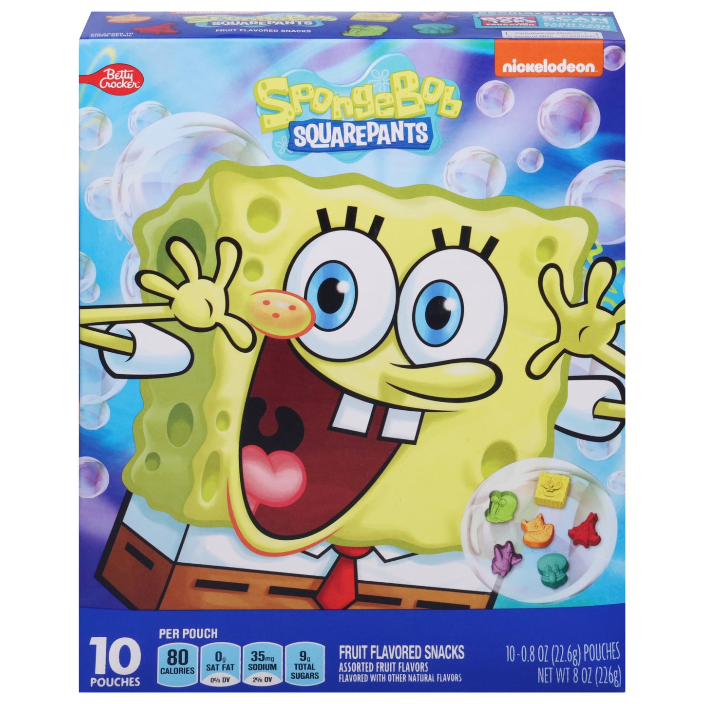 SpongeBob SquarePants Fruit Flavored Snacks 10 - 0.8 oz Pouches