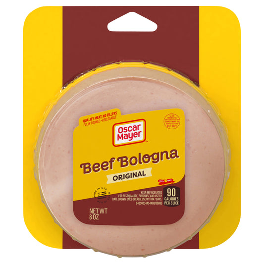 Oscar Mayer Beef Bologna Sliced Lunch Meat, 8 oz. Pack