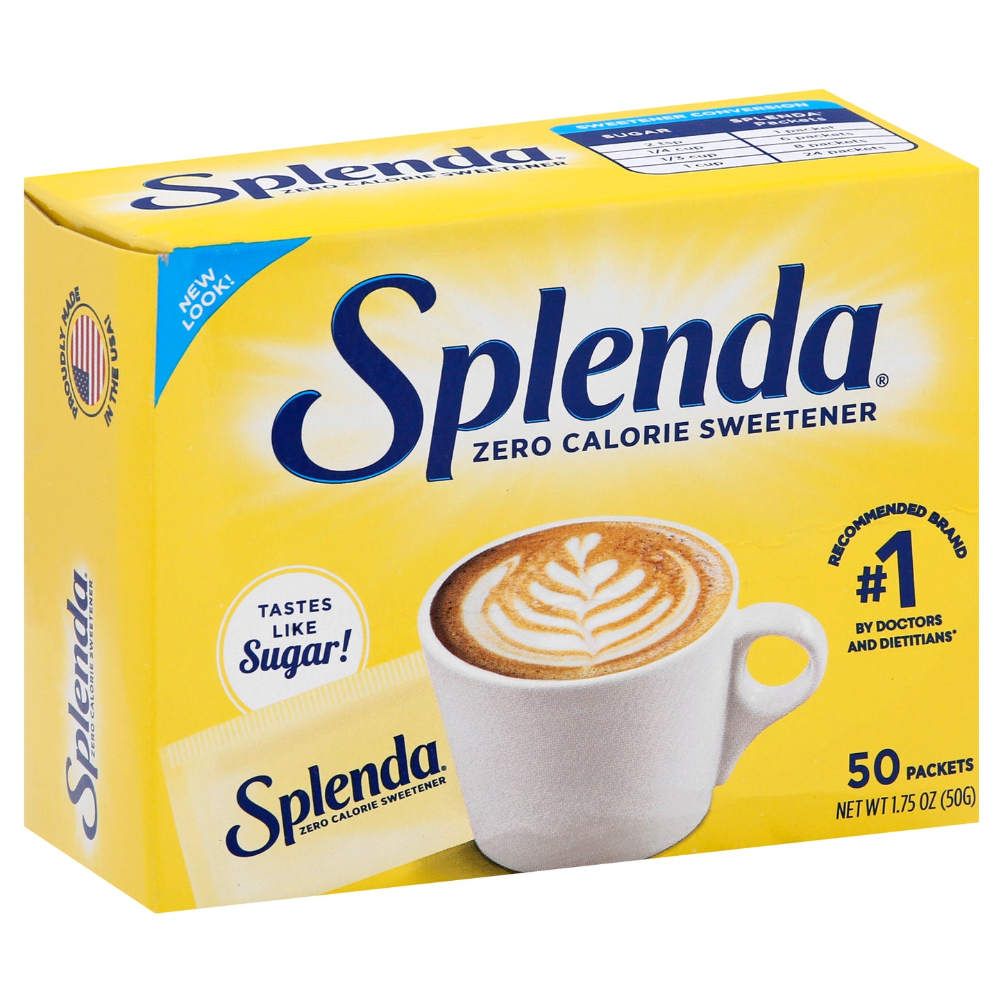 Splenda Zero Calorie Packets Sweeteners 50 ea