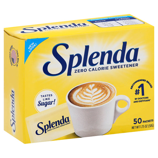 Splenda Zero Calorie Packets Sweeteners 50 ea
