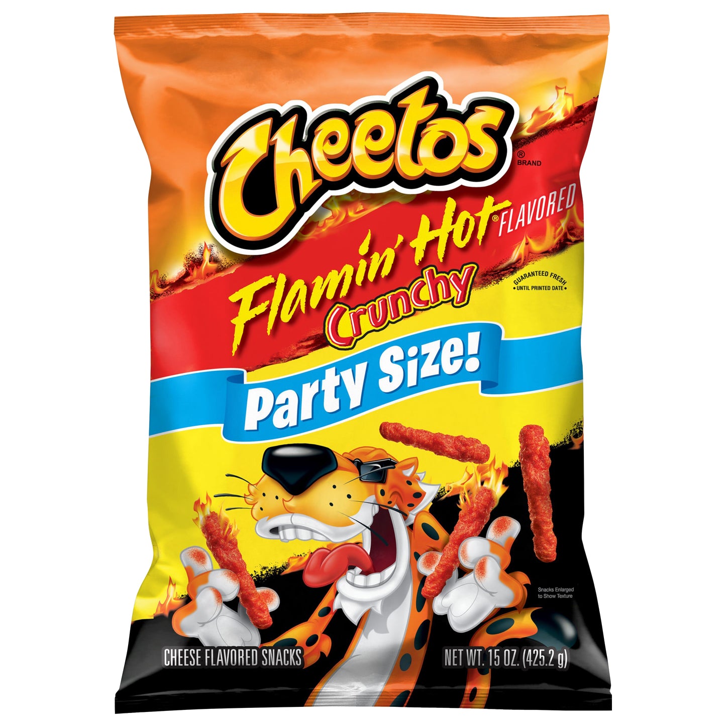 Cheetos Crunchy Cheese Flavored Snacks Flamin' Hot Flavored 15 Oz