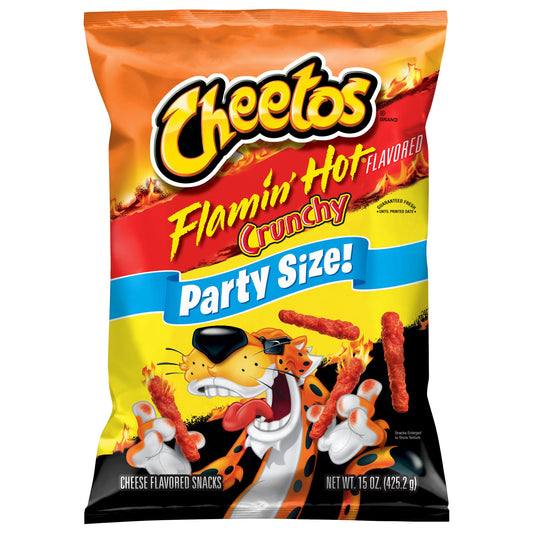Cheetos Crunchy Cheese Flavored Snacks Flamin' Hot Flavored 15 Oz