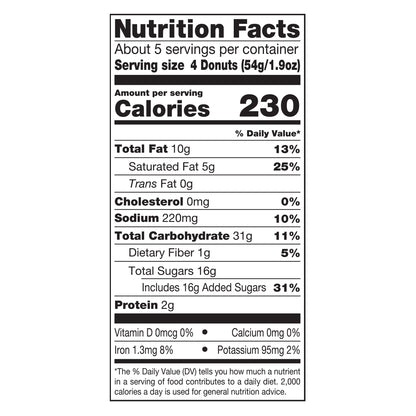 Tastykake Cinnamon Mini Donuts, Shareable Donuts, 10 oz Bag