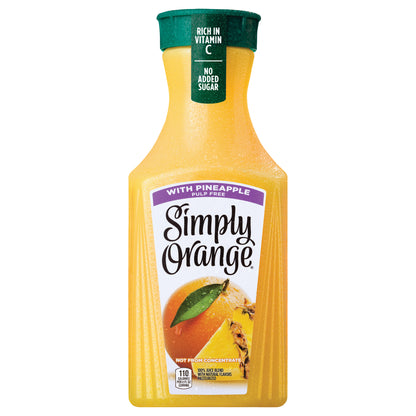Simply Orange w/ Pineapple Juice Bottle, 52 fl oz