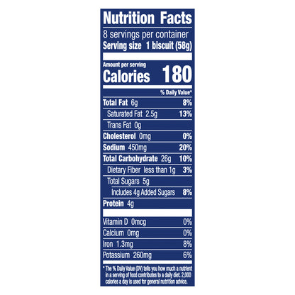 Pillsbury Grands! Flaky Layers, Original Refrigerated Biscuit Dough, 8 ct., 16.3 oz.
