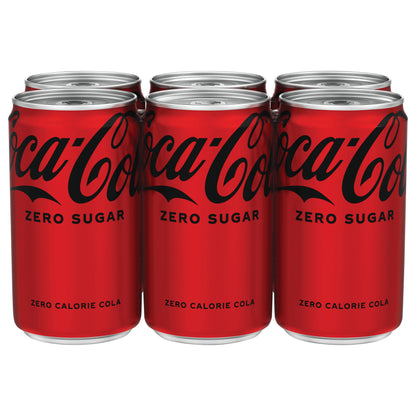Coke Zero Sugar Diet Soda Soft Drink, 7.5 fl oz, 6 Pack
