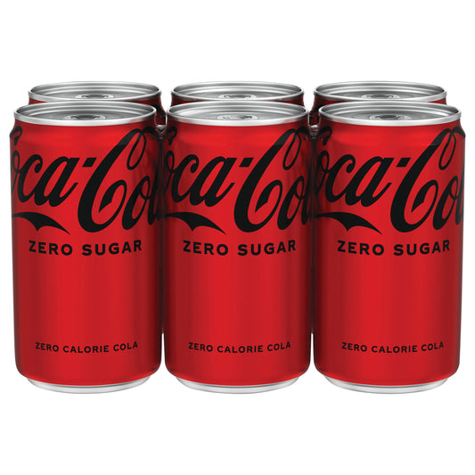 Coke Zero Sugar Diet Soda Soft Drink, 7.5 fl oz, 6 Pack