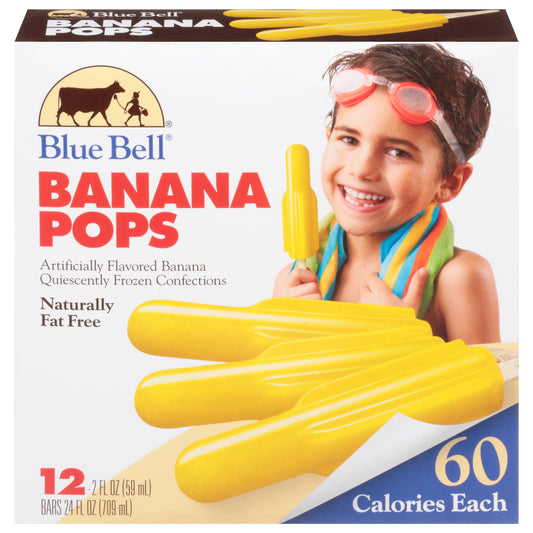 Blue Bell Banana Pops 12 - 2 fl oz Bars