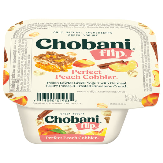 Chobani Flip Greek Perfect Peach Cobbler Yogurt 4.5 oz