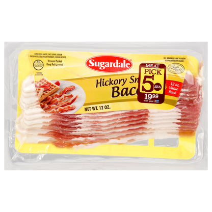 Sugardale Bacon 12 oz - Hickory Smoked Bacon