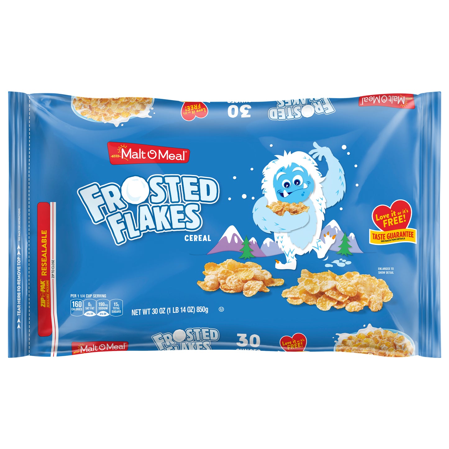Malt O Meal Frosted Flakes Cereal Family Size 30 oz