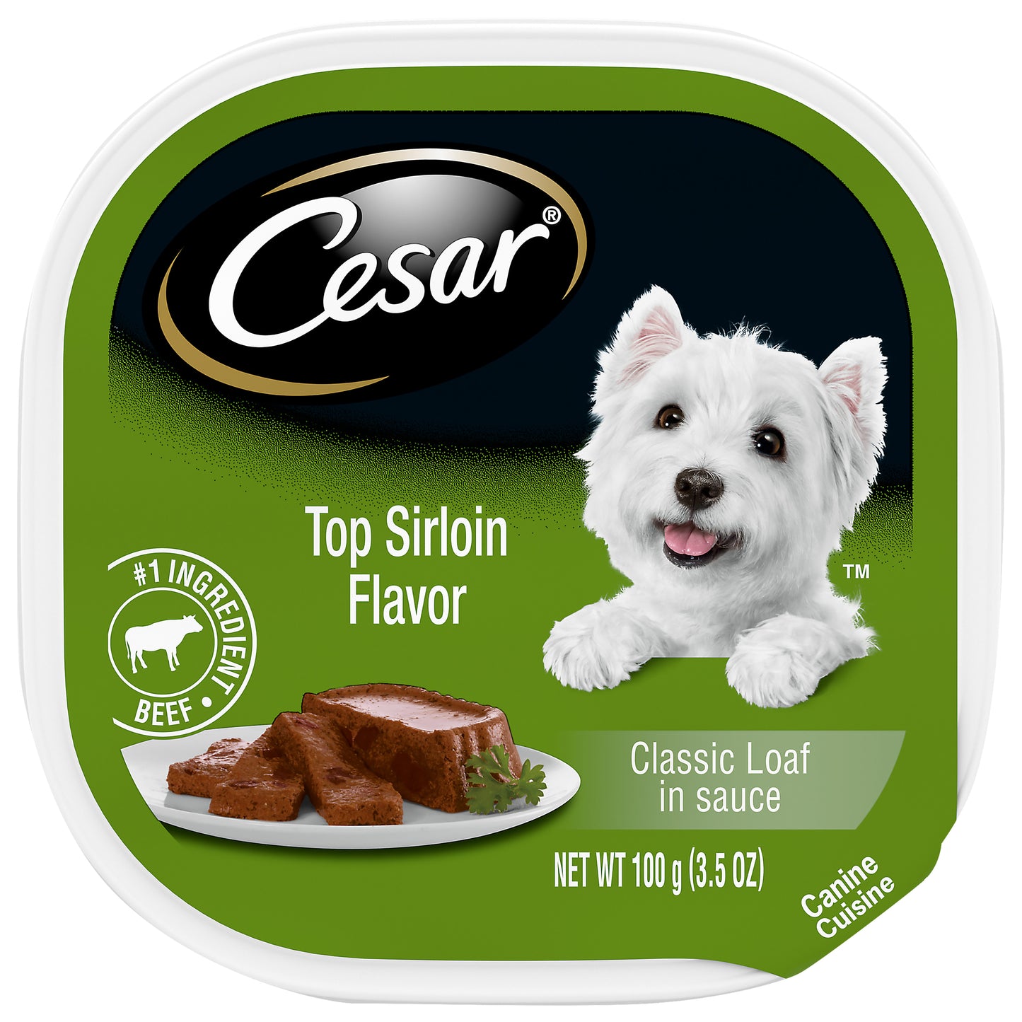 Cesar® Top Sirloin Flavor Classic Loaf in Sauce Canine Cuisine 3.5 oz. Tray