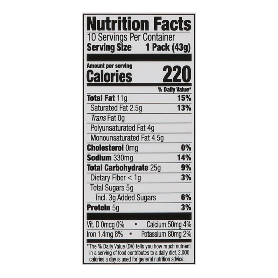 Lance Toast Chee Peanut Butter Sandwich Crackers 10 - 1.52 oz Packs