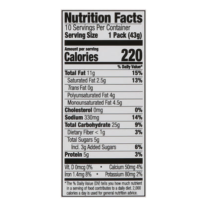 Lance Toast Chee Peanut Butter Sandwich Crackers 10 - 1.52 oz Packs
