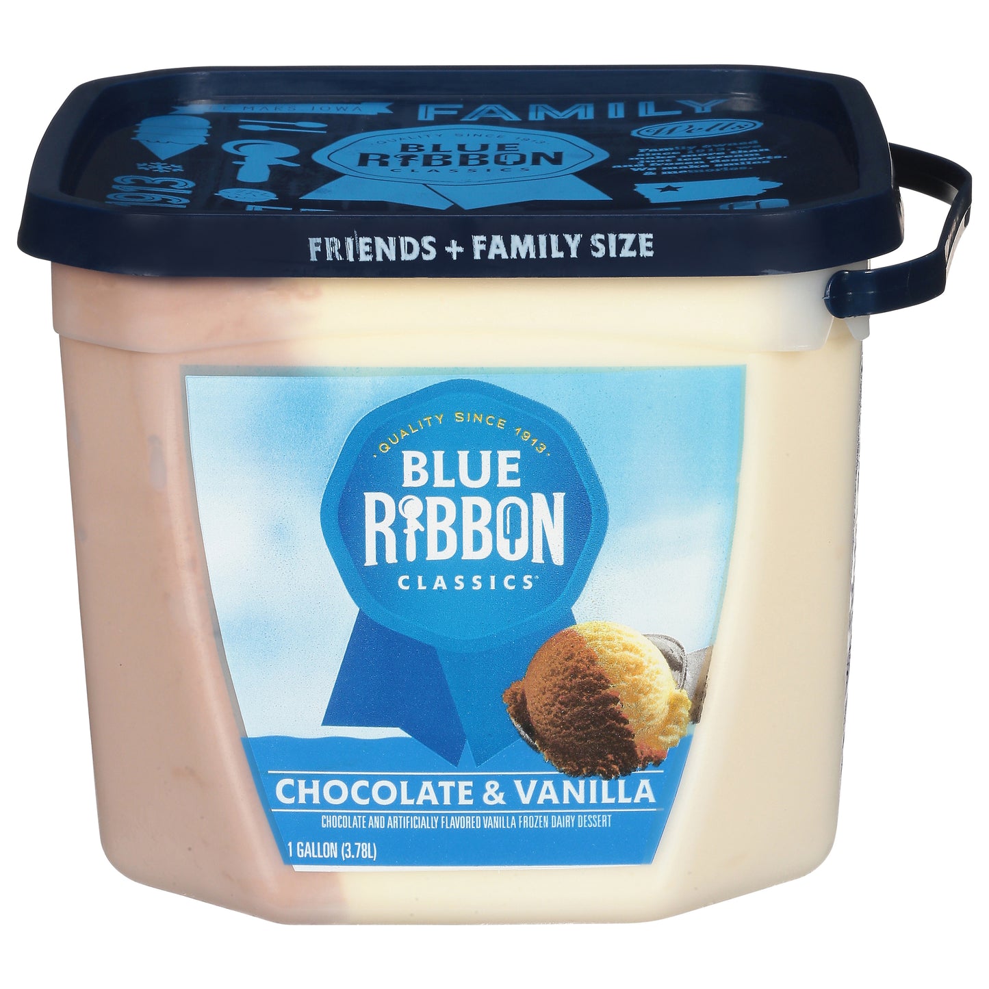 Blue Ribbon Classics Chocolate & Vanilla Frozen Dessert Pail, 128 fl oz
