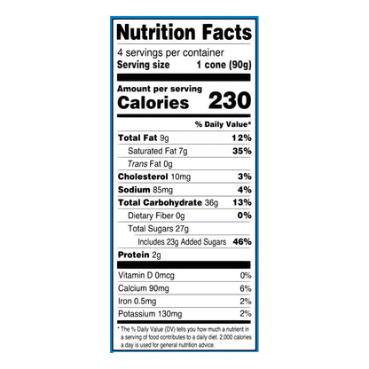 Blue Bunny Strawberry Cheesecake Twist Cones, Frozen Dessert, 4 Pack