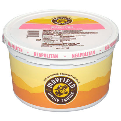 Mayfield Dairy Farms Reduced Fat Neapolitan Ice Cream 1 gal