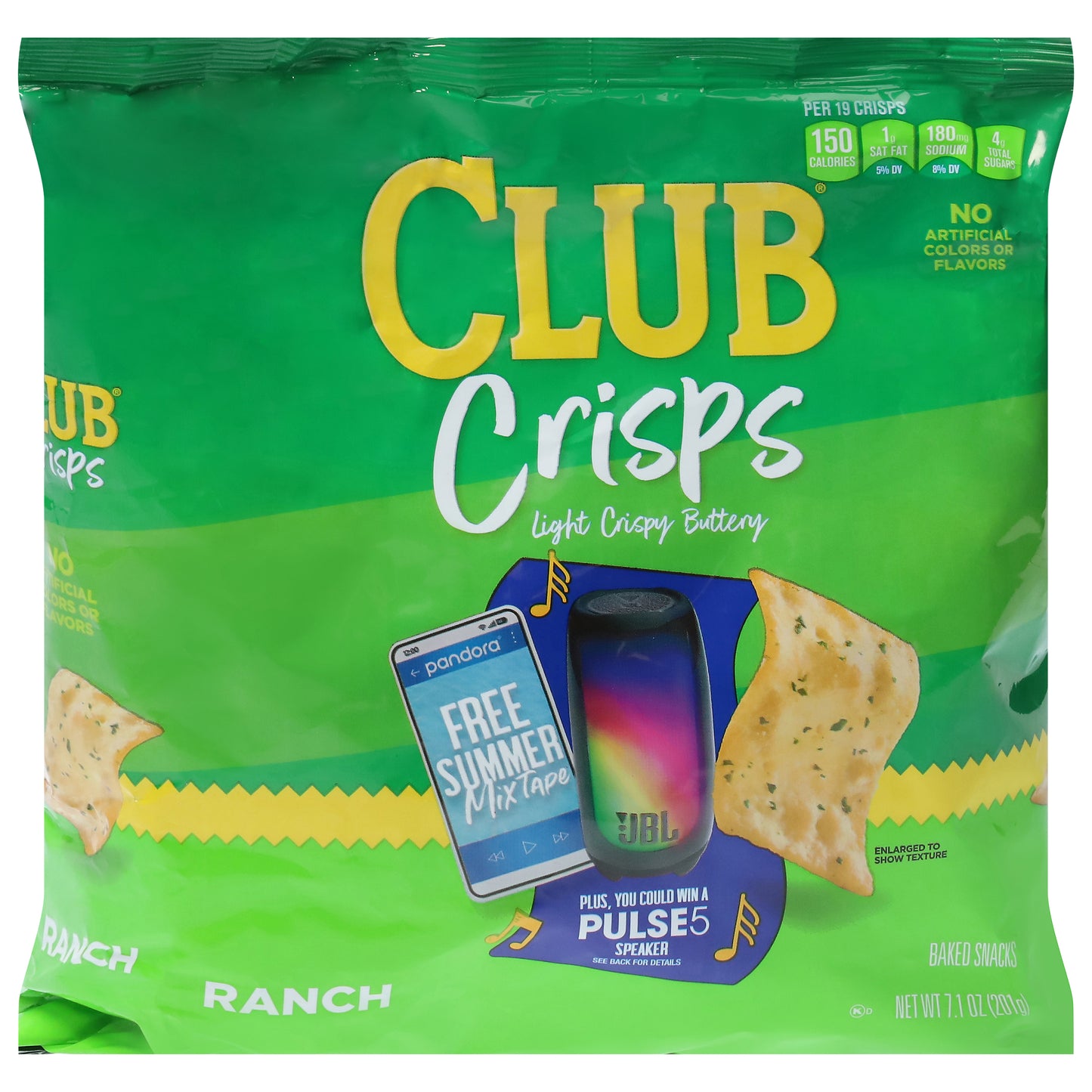 Club Crisps Ranch Baked Snacks 7.1 oz