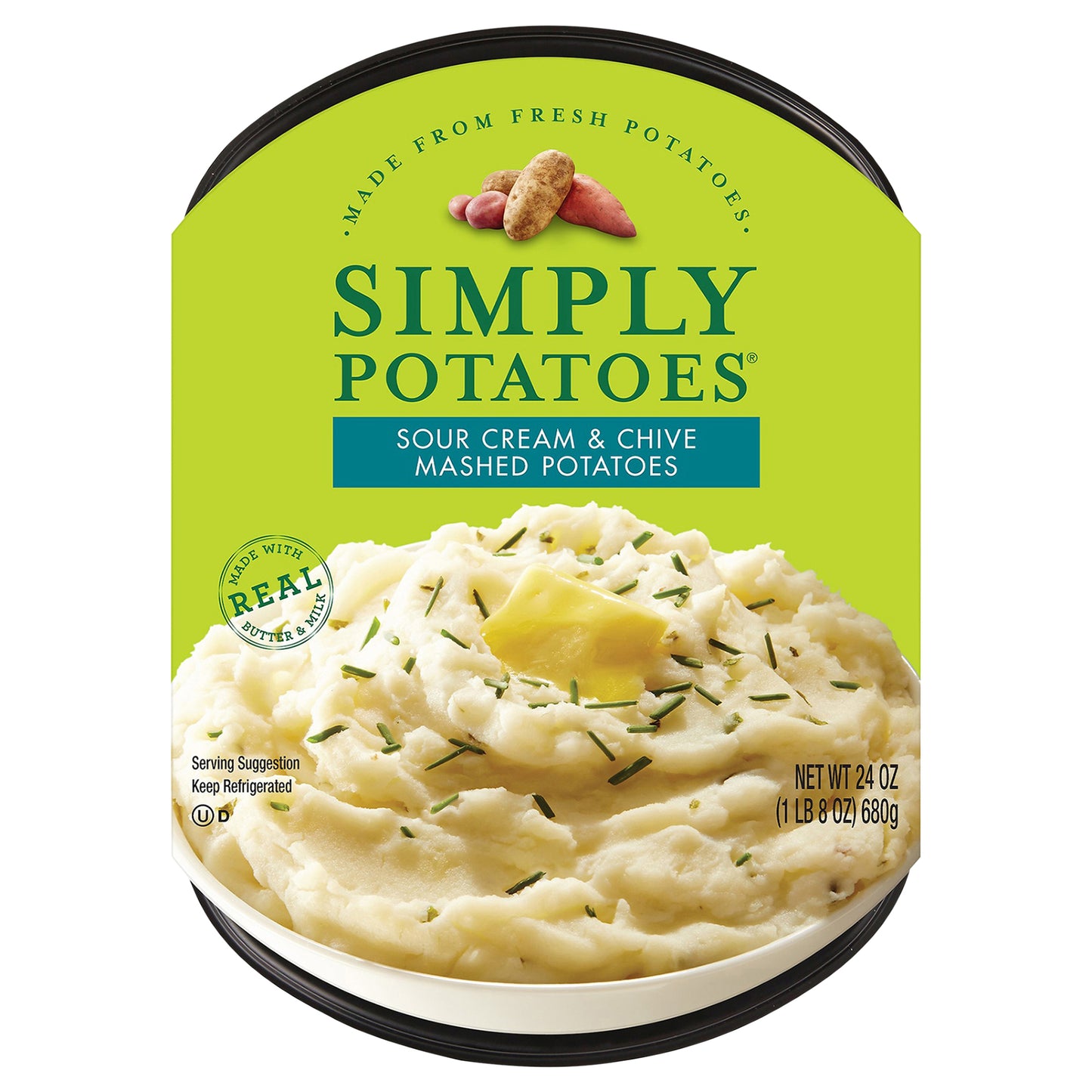 Simply Potatoes Sour Cream and Chive Mashed Potatoes, 24 Oz, Pack of 1