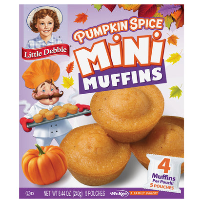Snack Cakes, Little Debbie Family Pack Mini Muffins (Pumpkin Spice)
