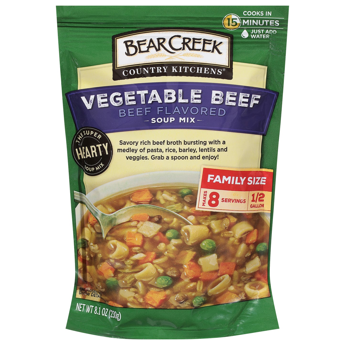Bear Creek Country Kitchens Vegetable Beef Beef Flavored Soup Mix Family Size 8.1 oz