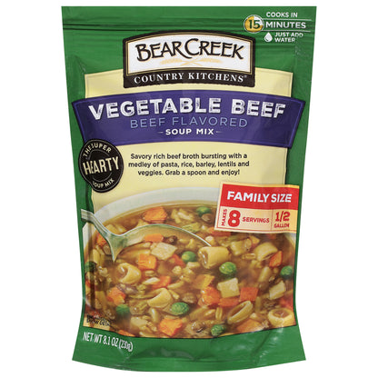 Bear Creek Country Kitchens Vegetable Beef Beef Flavored Soup Mix Family Size 8.1 oz