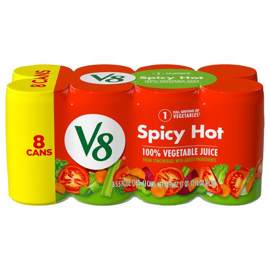 V8 Spicy Hot 100% Vegetable Juice 8 - 5.5 fl oz Cans
