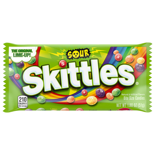 Skittles Sour Candy Single Pack, 1.8 ounce