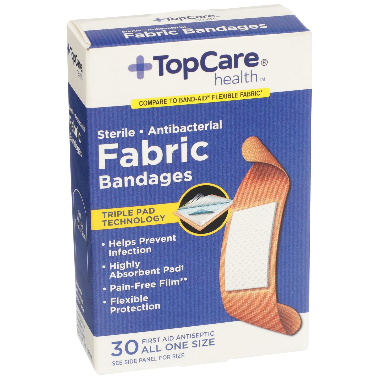 Antibacterial Fabric First Aid Antiseptic All One Size Bandages