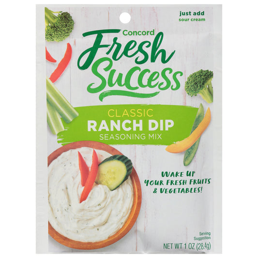 Concord Fresh Success Classic Ranch Dip Seasoning Mix 1 oz