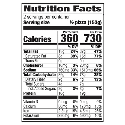 Totino's Party Pizza, Sausage, Frozen Snacks, 2 Servings, 1 ct