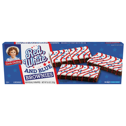 Snack Cakes, Little Debbie Family Pack Red, White and Blue Iced Brownies