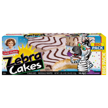 Snack Cakes, Little Debbie Big Pack Zebra® Cakes
