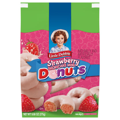 Snack Cakes, Little Debbie Family Pack Strawberry Shortcake Mini Donuts (bagged)