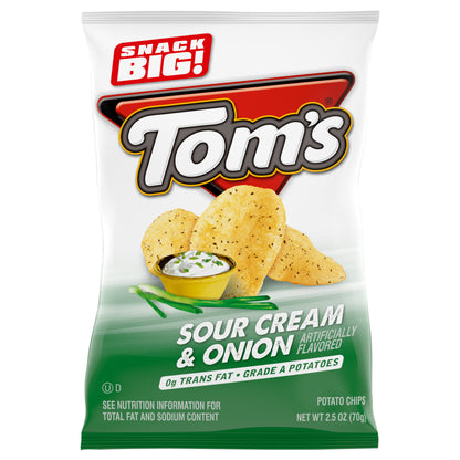 Tom's Sour Cream & Onion Potato Chips 2.5 oz