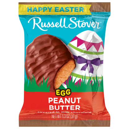 RUSSELL STOVER Easter Peanut Butter Milk Chocolate Easter Egg, 1.3 oz.