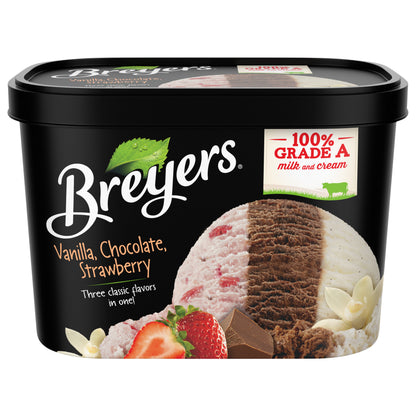 Breyers Original Vanilla Chocolate Strawberry Ice Cream
