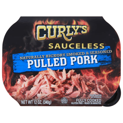 Curly's Sauceless Hickory Smoked & Seasoned Pulled Pork 12 oz
