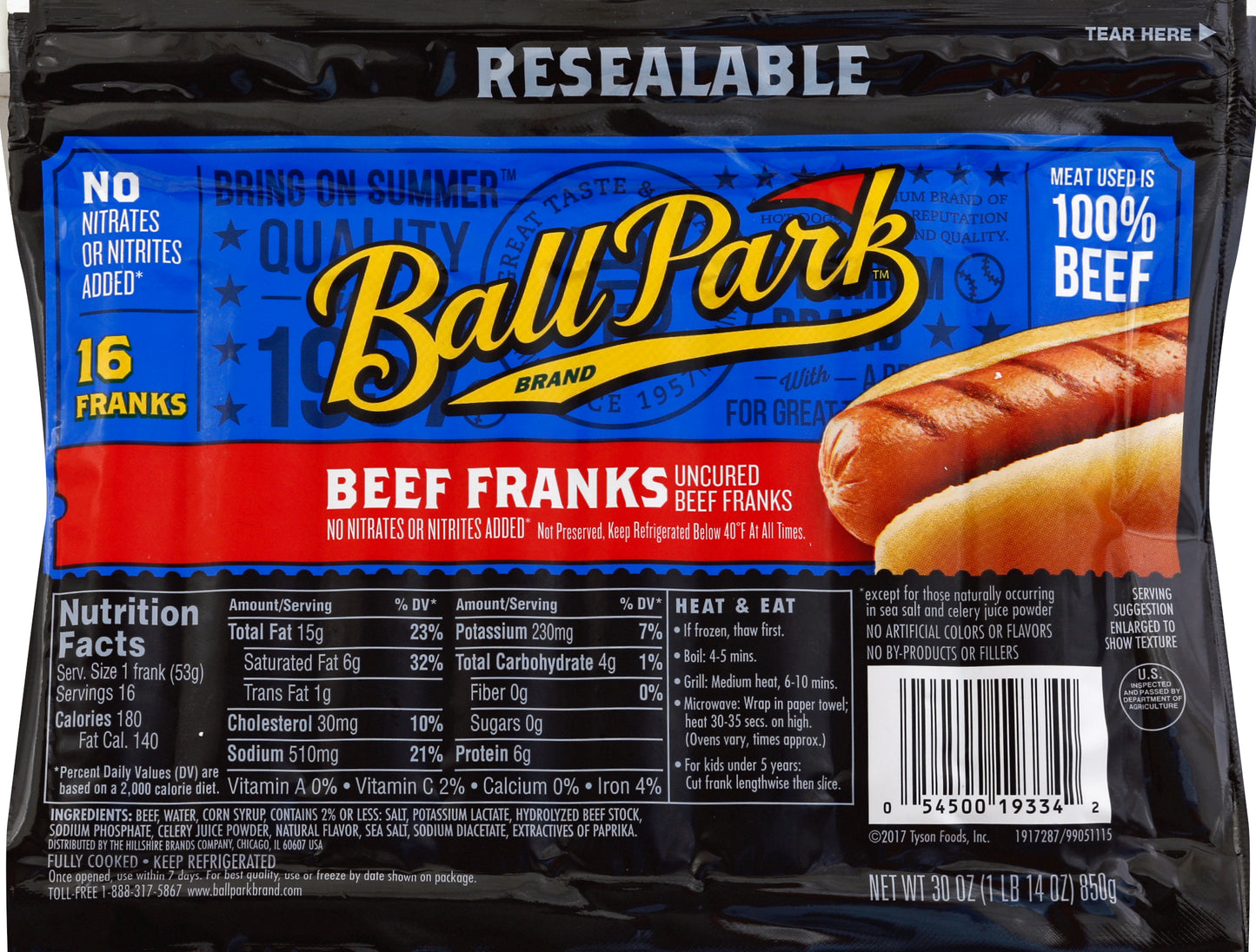 Ball Park Franks 16 ea