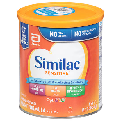 Similac Sensitive 0-12 Months Milk-Based Powder Infant Formula with Iron 12.5 oz