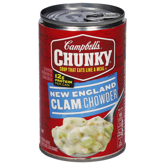 Campbell's Chunky New England Clam Chowder Soup 18.8 oz