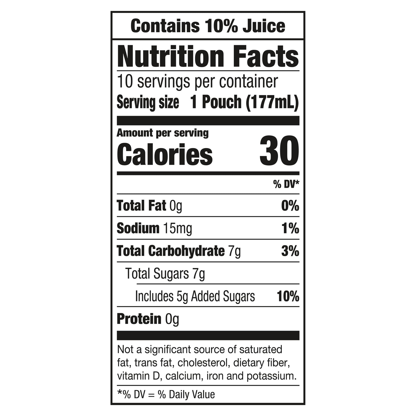 Capri Sun Splash Cooler Juice Drink Blend Pouch 10 - 6 fl oz Pouches